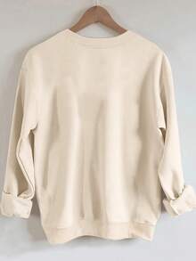 New Women's Sweatshirt Casual Long Sleeve Round Neck Sweater - "Keeper Of The Gender" Print, Heather Gray With Blue And Pink Details, Machine Washable Pullover For Spring/Autumn Loose And Comfortable - 綠色的 - 查看 10