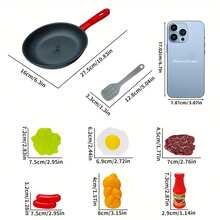 8pcs Pan & Food Play Cooking Toy Set, Kitchen Playset, Preschool Learning Educational Toys, Birthday Gift For Boys And Girls