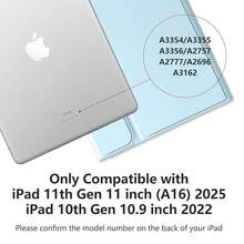 For IPad 11th 10th Generation Case With Keyboard (2022, 10.9\), Wireless Detachable Keyboard, Pencil Holder For IPad 11 Inch (A16 2025), 10th Gen (10.9 Inch 2022) Blue,Blue - Blue - View 3