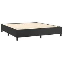 vidaXL Telaio per letto a molle insacchettate nero, 180x200 cm, in pelle sintetica - nero - Visualizzare 4