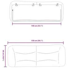vidaXL Kopfteil-Kissen "Hvar" hellgrau 140 cm Stoff - Grau - Übersicht 10