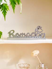 1 cái đồ trang trí chữ Ramadan bằng bạc, đồ trang trí chữ bằng nhựa cho lễ hội Ramadan của người Hồi giáo, thích hợp cho lễ Eid Al-Fitr, quà tặng dễ thương và trang trí nhà cửa, tiệc tùng và họp mặt Ramadan Kareem - Tượng chữ Ramadan - Bạc - Xem 5