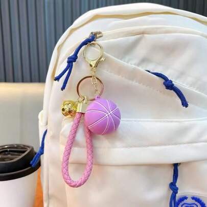 Basketball Club Culture Keychain, Party Small Gift - Key Ring Gift, Resin Flower, PVC Soft Rubber Basketball Model Keychain, Anniversary Gift, Athlete Fan Gift, Car Key Pendant, Backpack, Fitness Bag Decoration, Christmas Tree Decoration.