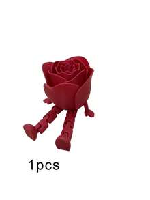 3D Printed Adjustable Rose Foot Chain, Creative Desktop Decor Model For Valentine's Day, Home Decoration - Multicolor - View 8