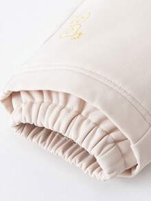 mini bala Young Boys' Thermal Lined Pants – Warm Winter Trousers With Cute Patch Pocket, Elastic Waist - Light Khaki - View 8