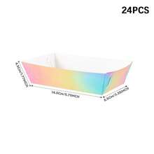 10/24pcs Matte Ombre Purple Disposable Food Boxes, Fries Boxes, Popcorn Boxes, Snack Boxes, Birthday And Family Gathering Party Decorations, Suitable For Bakeries, Burger Restaurants, Movie Theaters Takeout Boxes - Multicolor - View 6