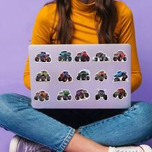 50pcs Cartoon Monster Car Stickers - PVC, Multi-Color, Self-Adhesive, Suitable For Laptops, Guitars, Skateboards, Etc. - Multicolor - View 12