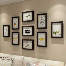 2025 New Multi-Frame Photo Wall, 5", 6", 7", 8", 10" Creative High-End 9-Grid Combination Photo Frame, Wall Hanging Photo Print