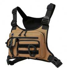 NYXIA Outdoor Tactical Chest Bag Men's Vest Bag, EDC Anti-Theft Chest Bag Cycling Bags Running Front Chest Bag Sports Vest Bag, Multi Pocket Multifunctional MOLLE Tactical Vest Bag - 彩色 - 查看 8