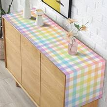 Easter Buffalo Plaid Table Runner, Spring Holiday Farmhouse Fireplace Kitchen Dining Room Home Party Decor - Multicolor - View 6