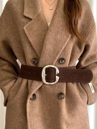1pc Belt Women The New Style Of Women's Belt With A Wide Belt For A Coat Exudes A Sense Of Sophistication And Is A Versatile Waist Belt Accessory