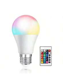 1 Bóng đèn LED đổi màu có điều khiển từ xa, 7W/10W/15W/30W E27 22V, Chế độ chiếu sáng và 16 tùy chọn màu, Bóng đèn RGB có thể điều chỉnh, Thích hợp cho Tiệc sinh nhật/Trang trí KTV/Nhà/Quán bar/Đám cưới/Trang trí Giáng sinh/Trang trí F - Nhiều màu - Xem 13
