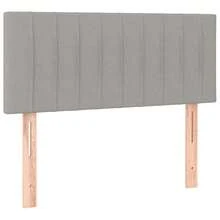 vidaXL Boxspringbett Mit Matratze, Hellgrau, 100x200 Cm, Stoff - Grey - View 6