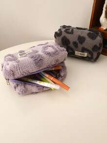 1PC Sweet Portable Heart-Shaped Storage Bag, Exquisite Desktop Decoration, For Storing Cosmetics And Study Supplies, Vintage Valentine's Day Gift - Multicolor - View 10