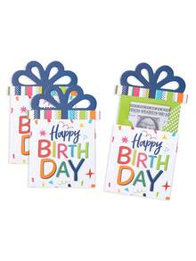 3个生日快乐红包，彩色生日派对红包袋，生日现金礼包，现金盒，宝宝一周岁生日礼物包装卡，一周岁生日礼物包装用品，生日红包，生日派对小礼物，生日装饰，生日派对用品，生日派对装饰品，派对礼物 - 白色 - 查看 4