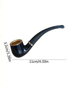 Pipa curva vintage, pipa de resina duradera, pipa de cobre mini portátil, pipa compacta, experiencia de fumar suave, fácil de limpiar y estructura resistente, adecuada para principiantes, viajes, uso en el hogar o al aire libre, accesorios para fumar, accesorios para puros - Multicolor - Ver 10