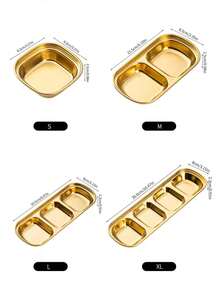 1pc 304 Stainless Steel Korean Style Sauce Dish, Good Quality And Aesthetically
