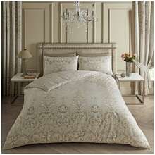 VELVETIO Antoinette Printed Duvet Cover Set Soft Cotton Reversible Design Bedding With Matching Pillowcases - Natural(Mid Waist) - View 10