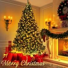 Christmas Tree Lights, Optional (100/200/300/400/500/800 LED) Christmas Light Plug, 8 Modes, Waterproof Outdoor Christmas Lights Suitable For Both Indoor And Outdoor Use, Parties, Terraces, Weddings, Christmas Decorations String Lights. - 美規A型插(110-127V) - 查看 2