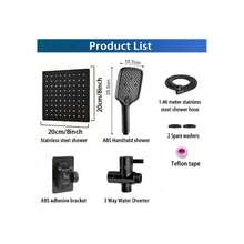 浴室淋浴喷头套装，手持式淋浴喷头，大出水口淋浴喷头，高压淋浴喷头，全铜三通分水器淋浴喷头，淋浴软管套装，淋浴喷头套装