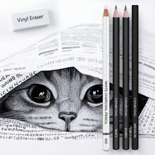 44 Pcs Drawing Set,Sketching Kit With Graphite & Charcoal Pencils, Blending Tools,Erasers & Accessories,Portable Zippered Travel Case For Artists & Enthusiast - 44-piece Professional Drawing Pencil Set - View 7