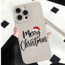 2026 nueva funda de teléfono mate, funda de teléfono diseño de gorro de Santa Feliz Navidad para iPhone 14 13 12 11 Pro Max  Galaxy S23 S22 S21 S20 S10 Plus funda de protección para teléfono regalo de pareja para novio novia regalo de vacaciones - Negro - Ver 3