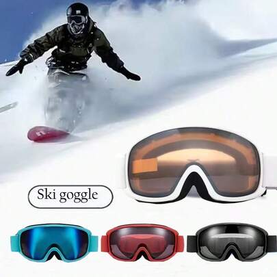 2025 Newest Ski Goggles With Double Layer Lens, Detachable Lens Skiing Anti-Fog Snowboard Goggles For Men And Women, Outdoor Sports Ski Glasses Snowproof With Wind Protection For Eye Safety Eyewear