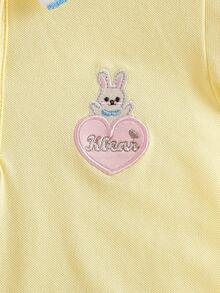 Camiseta de algodón de manga corta para niñas, nueva camisa polo de verano para niños - Amarillo - Ver 3