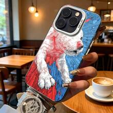 Funda de Teléfono con Estampado de Oso Polar Rojo Azul Blanco para Modelos de  y  Adecuada para Todas las Estaciones Opción de Regalo Ideal - Plateado - Ver 6