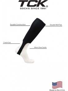 (Mediano, Negro) - Estribos de béisbol/softbol de 18 cm de colores sólidos TCK Sports - 1 - Ver 5