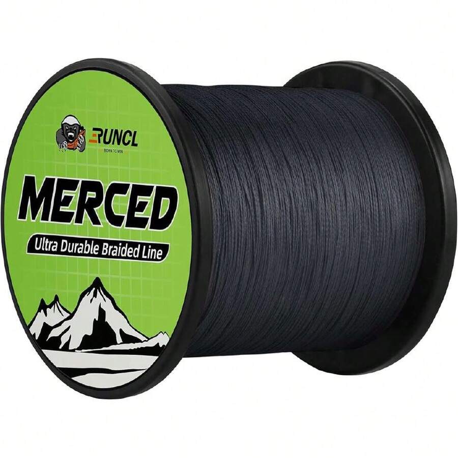 Braided Fishing Line Merced, 1000 500 300 Yards Braided Line 4 8 Strands, 6-200LB - Proprietary Weaving Tech, Thin-Coating Tech, Stronger Smoother For Freshwater Saltwater,31253796 - 深灰色 - 查看 1