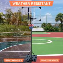 Portable Basketball Hoop, Height-Adjustable From 164.59 -- 213.36 Cm, With Wheels, Suitable For Indoor/Outdoor Use, For Youth/Adults