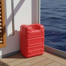 24L Outboard External Fuel Tank Handle Anti-Static Anti-Aging External Interface Red Plastic Horizontal Fuel Tank - Red - View 2
