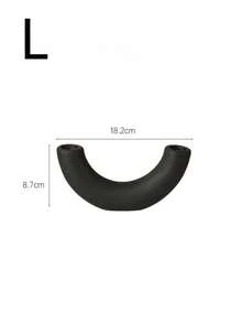 1个复古侘寂风格陶瓷烛台，黑白复古陶瓷烛台，家居装饰，适用于餐桌装饰、浪漫晚餐、情人节、婚礼、家居装饰 - 彩色 - 查看 14