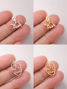 AMAXER 3件套不锈钢奔跑小人吊坠DIY饰品制作材料，节日礼品批发 - 簡約系列 - 查看 1