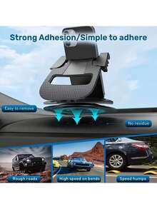 1 Giá đỡ điện thoại trên ô tô xoay 360° - Giá đỡ bảng điều khiển đa năng, đảm bảo lái xe rảnh tay Tương thích với điện thoại thông minh và Android - Nhiều màu - Xem 2