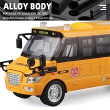 Autobús Escolar De Juguete Para Niños, Autobús De Aleación De Simulación, Luces Sonido Niños Autobús, Autobús Escolar Juguete, Amarillo - Amarillo - Ver 4