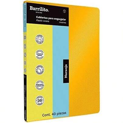 Barrilito Cubierta para engargolar, rayada, transparente, 40pz. CTR8788