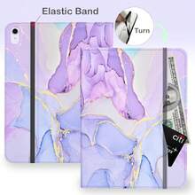 Case For IPad (A16) 11th Generation 11 Inch 2025, IPad 10th Generation Case 10.9 Inch 2022 Kickstand Auto Sleep Cover With Pencil Holder & Pocket, Purple Watercolor,PurpleWatercolor - 紫色水彩 - 查看 6