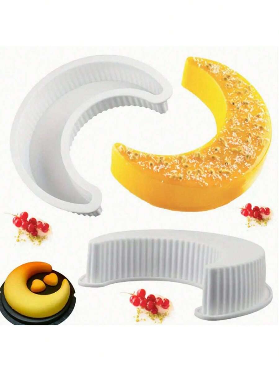 1/2/3pcs Mooncake Mold (Half Set), Silicone Mold, Suitable For Baking Mooncakes, Mousse, Desserts, Chocolates, Pizza And Bread, Kitchen Baking Tool - Multicolor - View 1