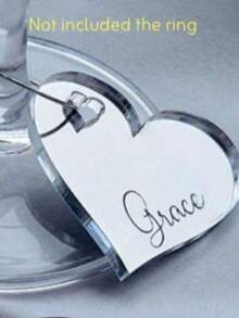 个性化酒杯标签，可刻上宾客姓名，适合同学聚会、婚礼等场合（不含戒指）