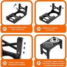 Cuencos Elevados para Perros ,Comedero Elevado de 5 Alturas Ajustable, Comedero Elevado para Mascotas con ón de Alimentación Lenta(default) - 2L - Ver 6