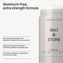 SALT &Amp; STONE Aluminum Free Deodorant | Extra Strength 48 Hour Protection For Women &Amp; Men | Made With Seaweed Extracts, Niacinamide &Amp; Prebiotics (Santal &Amp; Vetiver) - ColorF - 查看 5