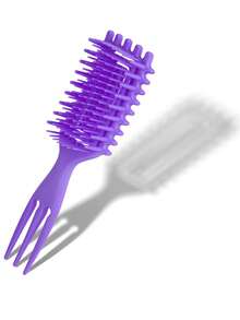 Hair brushes-EU+UK Lược uốn tóc cán 3 ngạnh, thích hợp cho tóc xoăn kiểu châu Phi khi ướt và khô, có thể massage da đầu, giảm xơ rối và gãy rụng, dễ cầm nắm và vệ sinh. - Nhiều màu - Xem 21