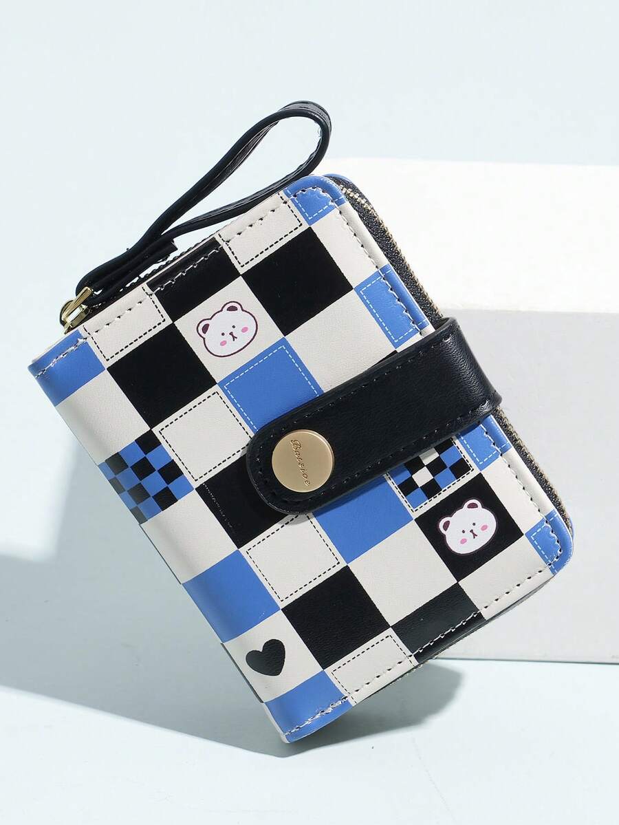 BATSIOE Ví hình mèo dễ thương kiểu Nhật Bản, ví ngắn có khóa kéo dành cho nữ/bé gái, ví đựng thẻ học sinh, ví mini, ví cầm tay, ví đựng thẻ, ví đựng tiền xu, quà tặng, phụ kiện nhét vào tất Giáng sinh