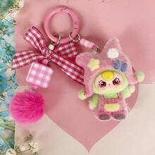 多巴胺毛绒娃娃钥匙扣，卡通可爱吊坠钥匙圈，包包挂饰 - 彩色 - 查看 11