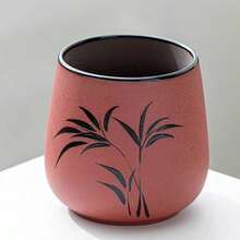 1pc 160ml Purple Clay Ceramic Teacup, Creative Retro Handpainted Gongfu Tea Cup, Espresso Coffee Cup, High-Quality Household Gathering Cup, Made In China