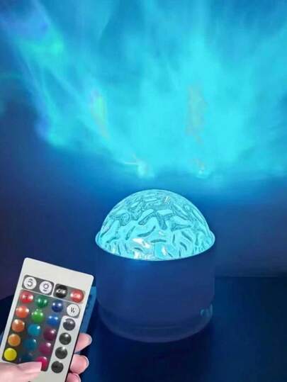 Projetor de luz noturna para quarto, projetor de ondas aurora galácticas, RGB com 16 cores e controle remoto, projetor de teto adequado para quarto, sala de jogos, home theater, decoração de Halloween/decoração de quarto/decoração de casa/decoração de festa/luminária de parede, projeção geométrica, projetor moderno, design para montagem na parede, lâmpada com controle remoto, acessório para gamers, organizador de festas.