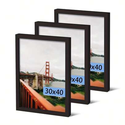 1/3 Pcs 30x40cm Wooden Photo Frame, Fits 30x40cm/12x16 Inch Photos, Available In Red/Black And Other Colors, Photo Paper Not Included, Birthday/Graduation Gift