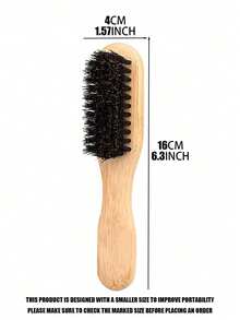 Unisex Boar Bristle Hair Brush And Beard Brush - Fragrance-Free Professional Hairstyling Brush, Suitable For Thick/Thin Hair, Can Clean Ombre Hairstyles And Electric Trimmers, Create Smooth Hairstyles, Essential For Back To School, Travel, Ladies Hair Accessories, Combs, Brushes, Edging Brush